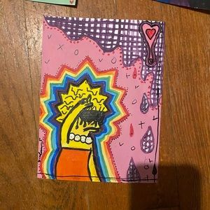 Lisa Simpson trippy original painting